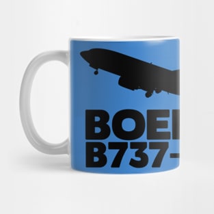 Boeing B737-300 Silhouette Print (Black) Mug